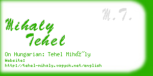 mihaly tehel business card